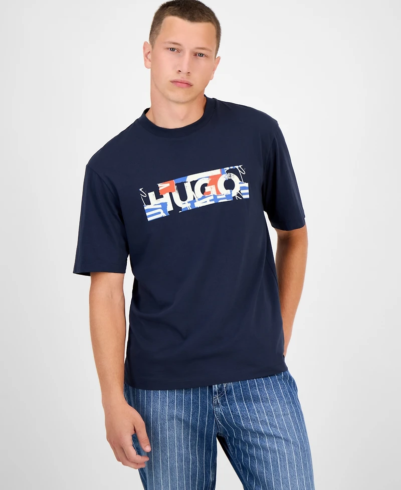 Hugo By Boss Men's Cotton Logo Graphic T-Shirt