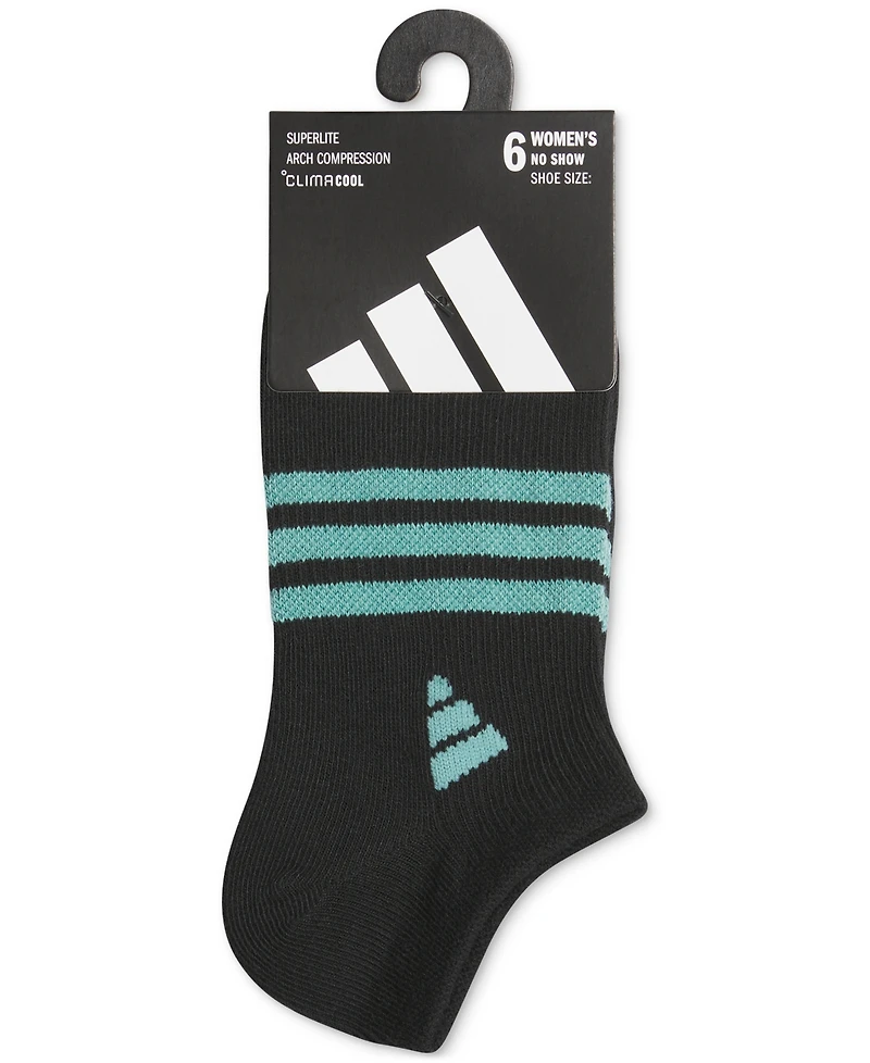 adidas Women's 6-Pk. Superlite 3.0 No Show Socks 5160409A