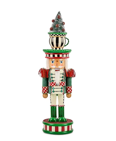 MacKenzie-Childs Courtly Check Teacup Nutcracker