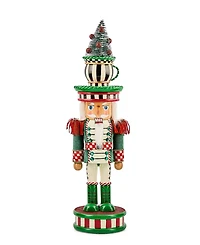 MacKenzie-Childs Courtly Check Teacup Nutcracker
