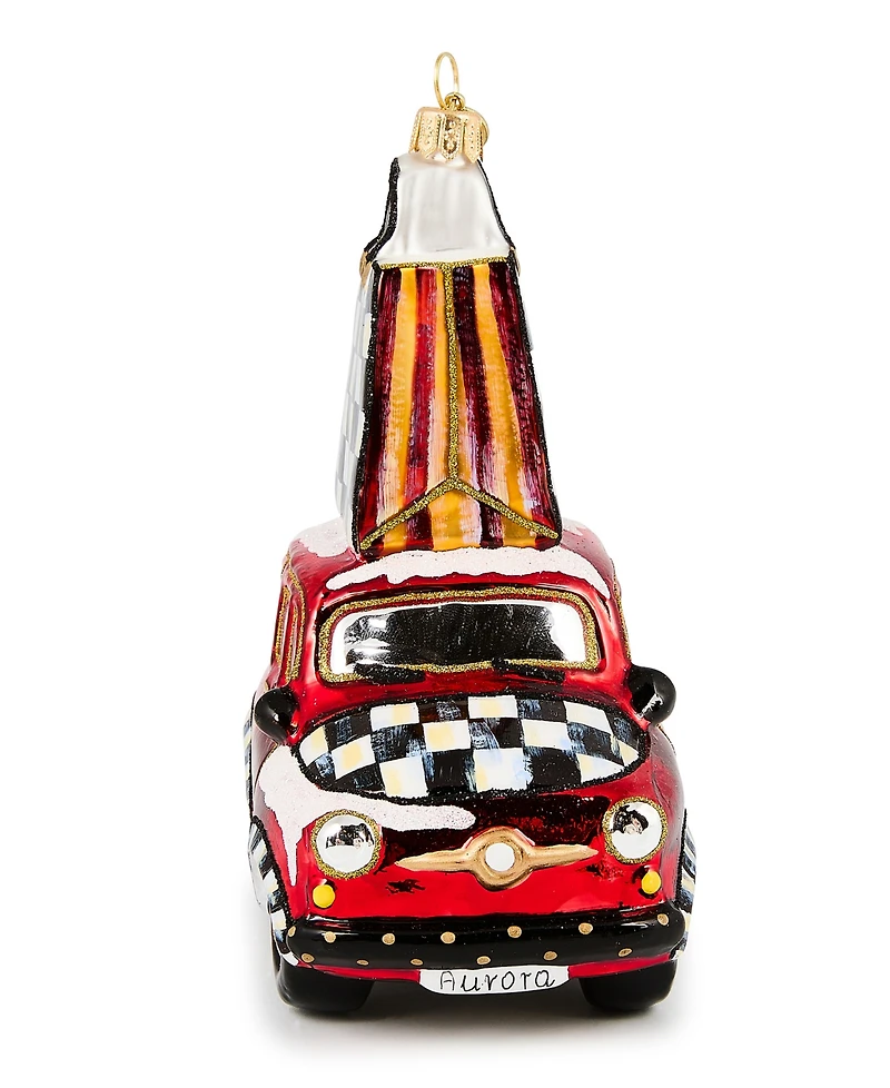 MacKenzie-Childs Christmas Shopping Car Ornament