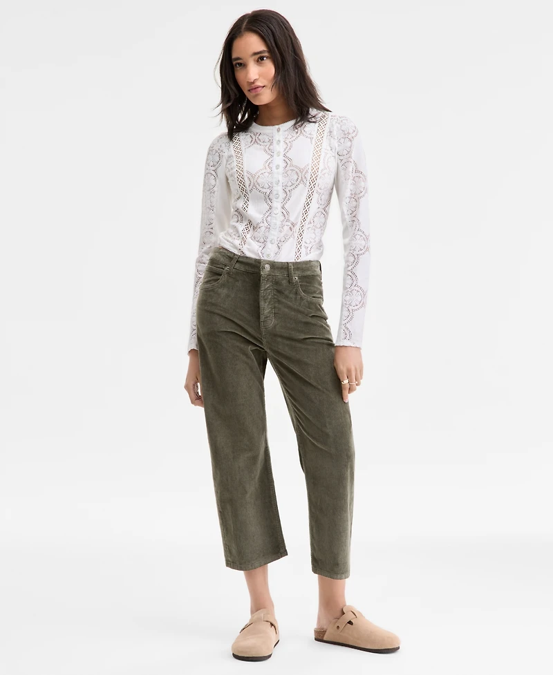 Free People Women's Deep Trance Cord Low Rise Jeans