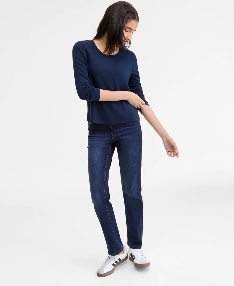Liverpool Los Angeles Women's Long Sleeve Scoop Neck Top