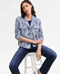 Liverpool Los Angeles Women's Boucle Pearl-Button Jacket