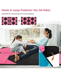 Akiudex 10 Feet x 4 Feet x 2 Inch Folding Exercise Mat with Hook and Loop Fasteners