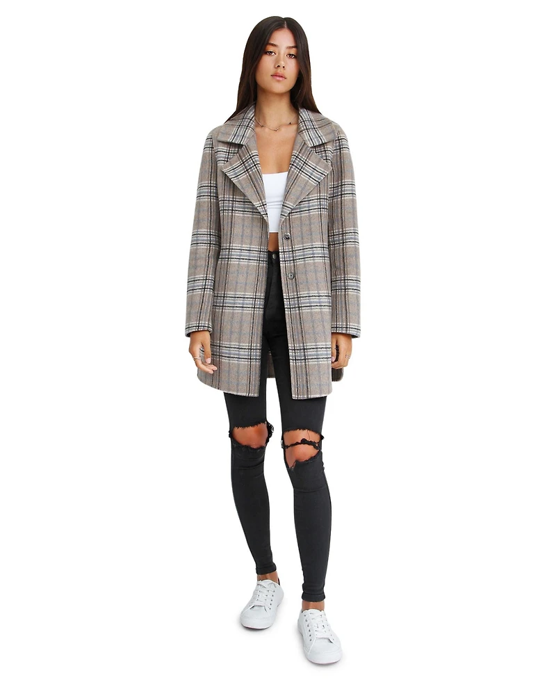 Belle & Bloom Women's Ex-Boyfriend Wool Blend Oversized Jacket