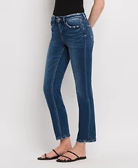 Flying Monkey Women's Mid Rise Slim Straight Jeans
