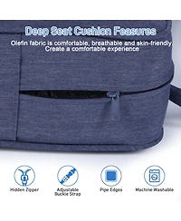 Aoodor 22'' x 24'' Outdoor Deep Seat Chair Cushion Set Olefin Fabric Slipcover and Sponge Foam (Set of 2 Seats, 2 Backs, 2 Pillows