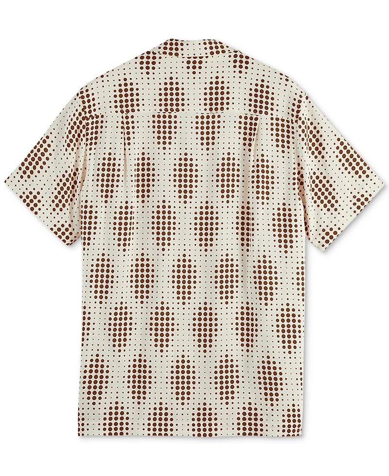 Scotch & Soda Men's Relaxed Fit Short Sleeve Printed Button-Front Camp Shirt