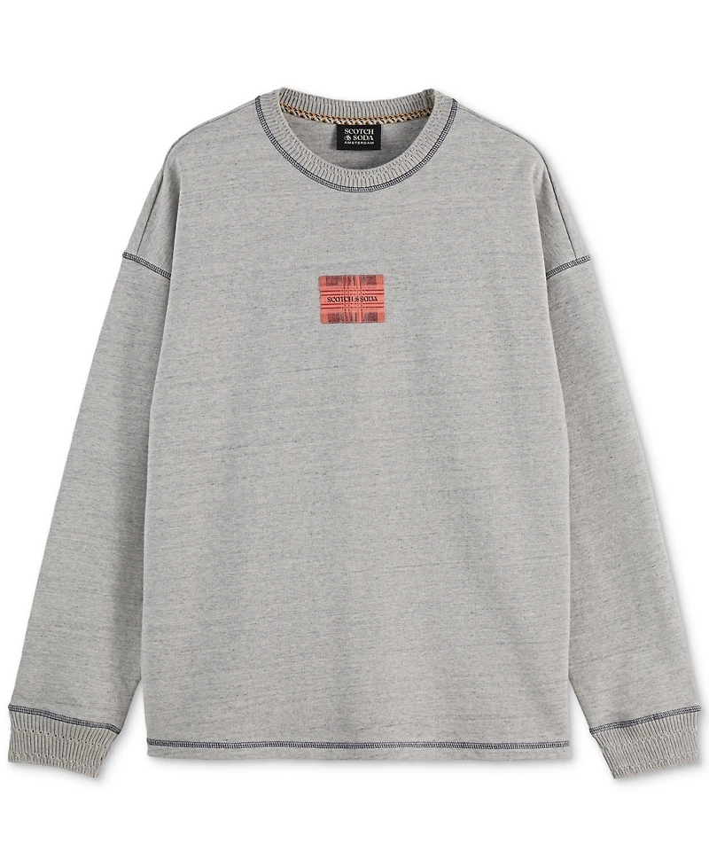 Scotch & Soda Men's Relaxed Fit Long Sleeve Logo Sweatshirt