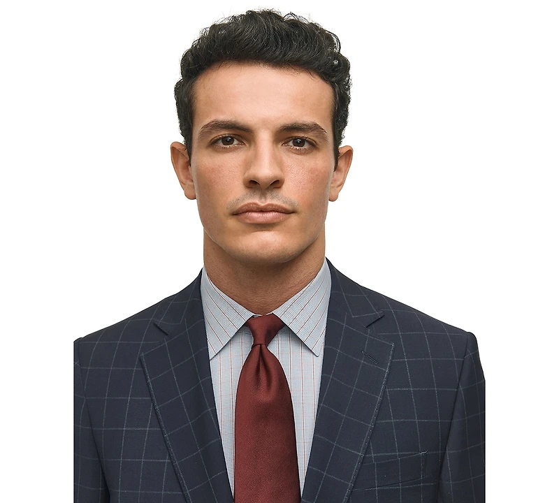 Brooks Brothers Men's Classic-Fit Windowpane Suit Jacket