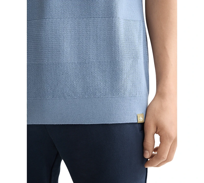 Scotch & Soda Men's Short Sleeve Tone-on-Tone Polo Shirt
