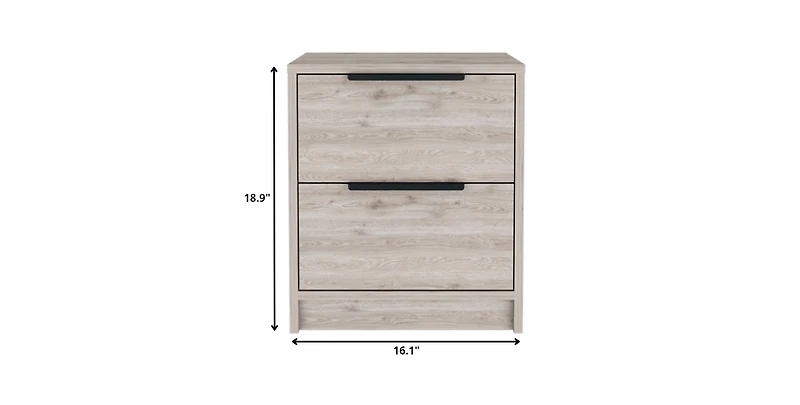 Stylish Rectangular One Drawer Nightstand with Wood Top for Small Spaces