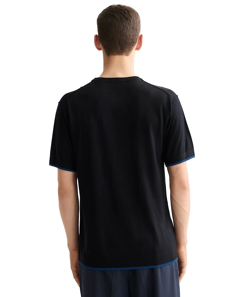 Scotch & Soda Men's Relaxed Fit Short Sleeve Textured T-Shirt