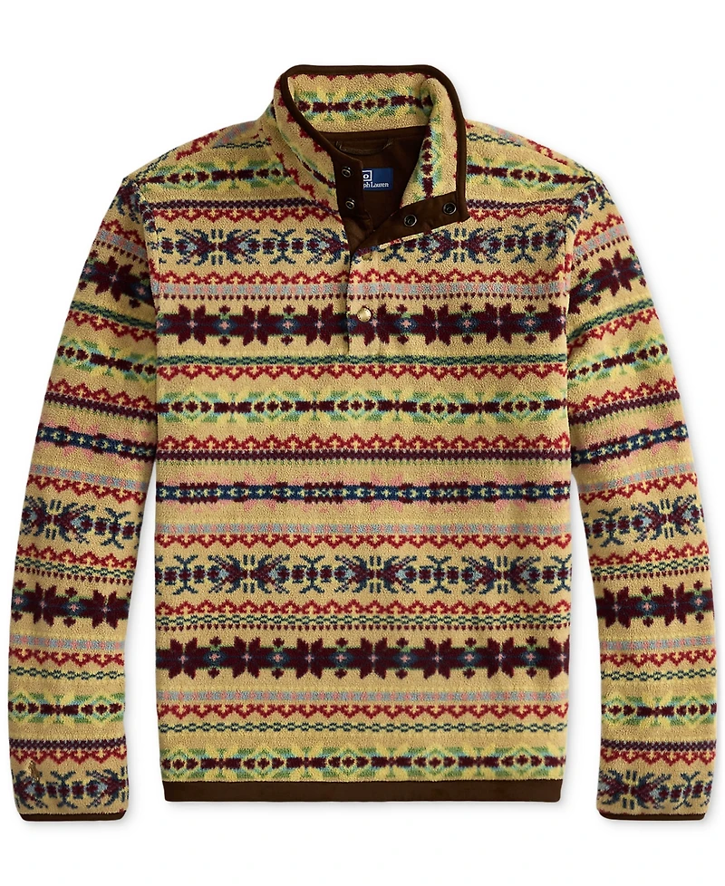 Polo Ralph Lauren Men's Fair Isle–Inspired Fleece Pullover