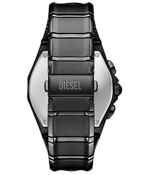 Diesel Men's D-Curve Quartz Chronograph Black Stainless Steel Watch, 48mm