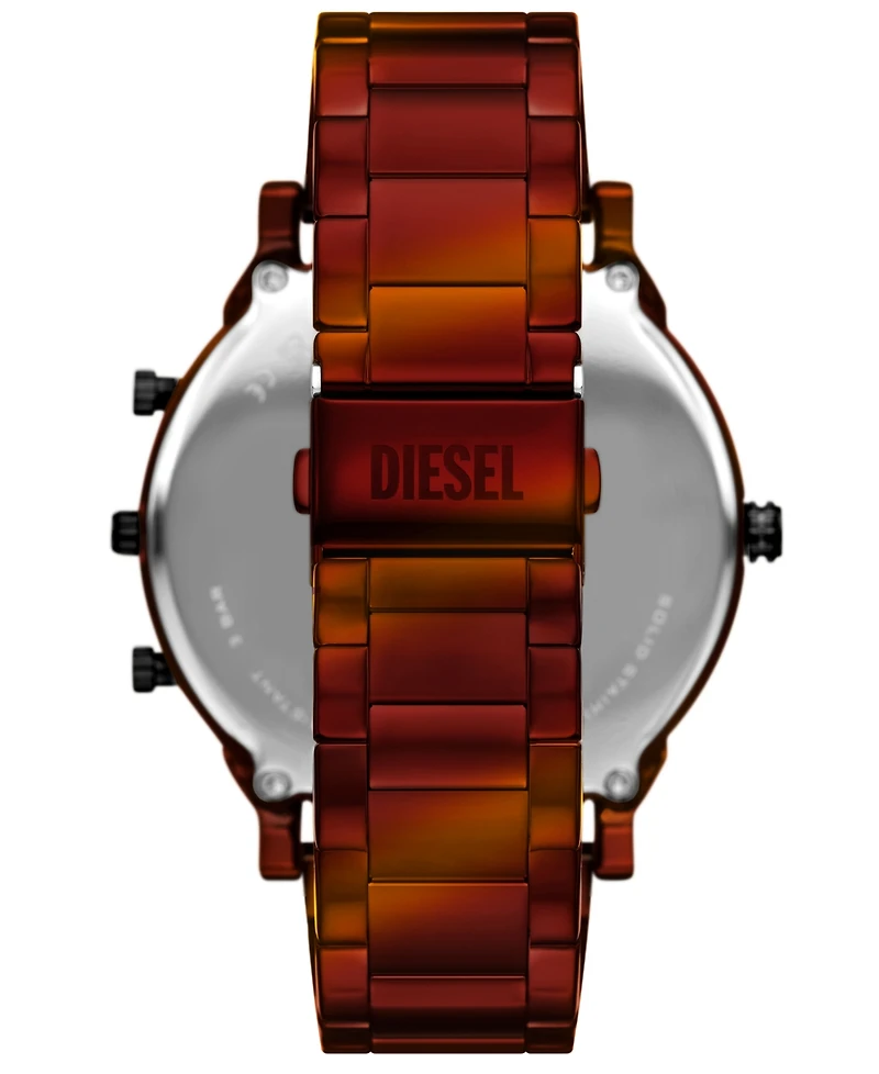 Diesel Men's Mr. Daddy Slim Quartz Three-Hand Date Red Stainless Steel Watch, 54mm