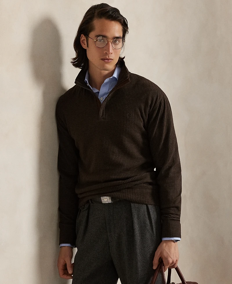 Polo Ralph Lauren Men's Houndstooth Luxury Jersey Pullover