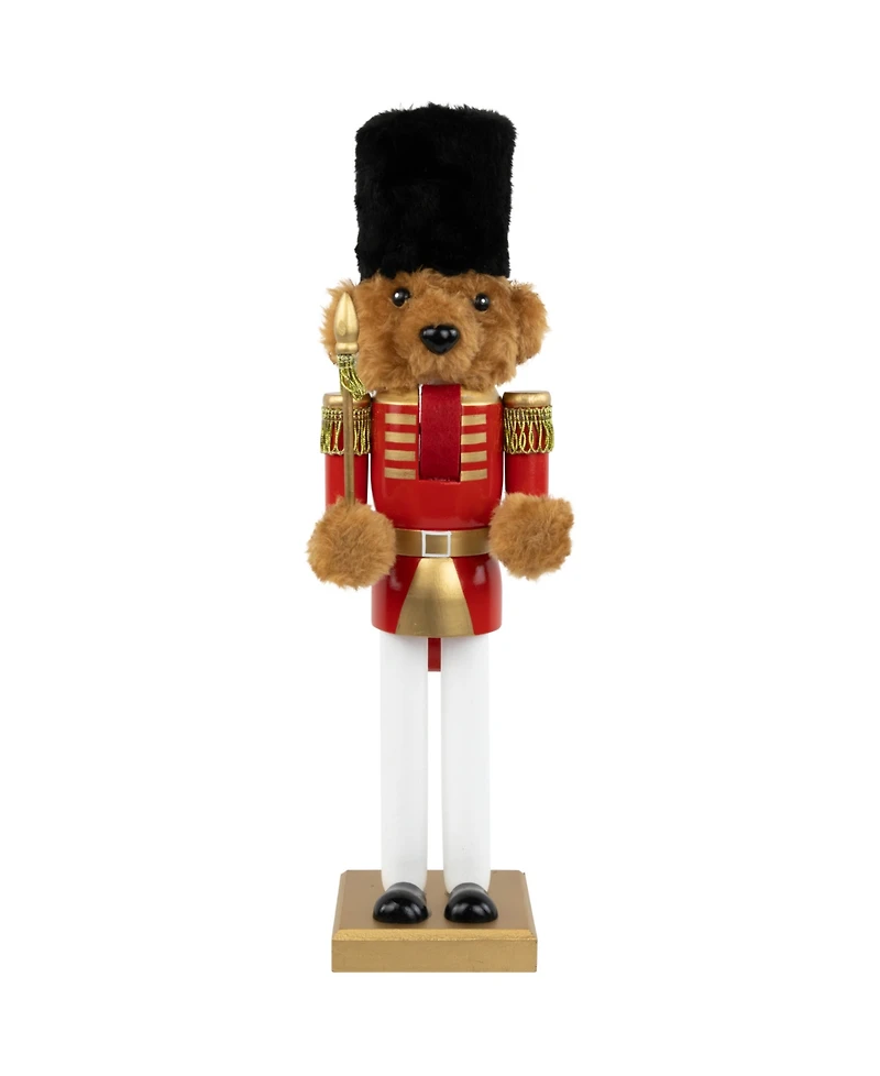 Northlight 14" Plush Teddy Bear Soldier Christmas Nutcracker