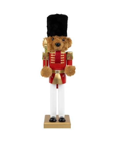 Northlight 14" Plush Teddy Bear Soldier Christmas Nutcracker