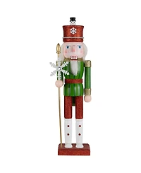Northlight 15" Glittered Nutcracker with Snowflake Scepter Christmas Figure