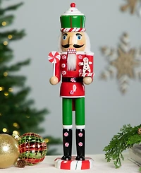 Northlight 15" Peppermint Candy Nutcracker Christmas Figure