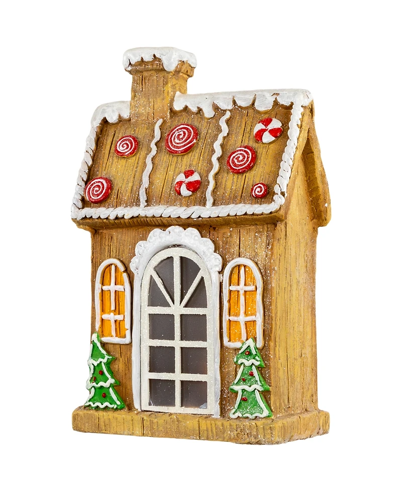 Northlight 14" Led Peppermint Gingerbread House Christmas Decoration