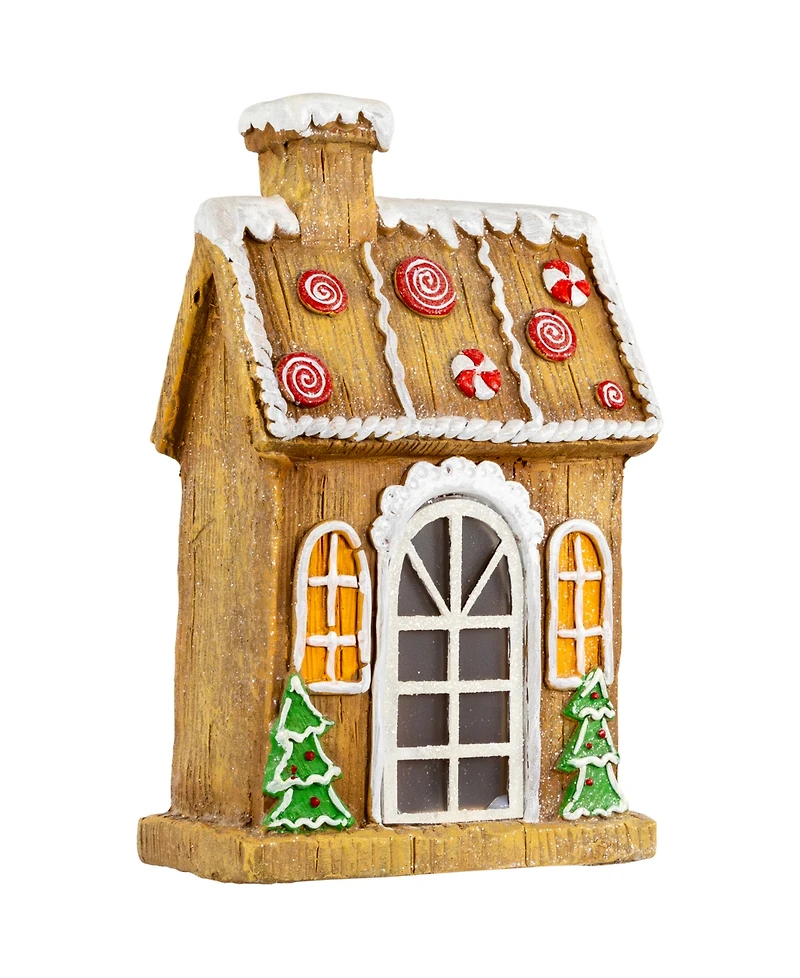 Northlight 14" Led Peppermint Gingerbread House Christmas Decoration