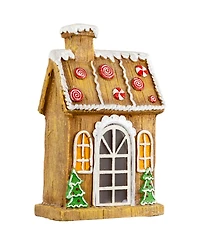 Northlight 14" Led Peppermint Gingerbread House Christmas Decoration
