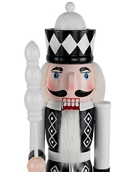 Northlight 15" Checkered Nutcracker Soldier with Scepter Christmas Figure