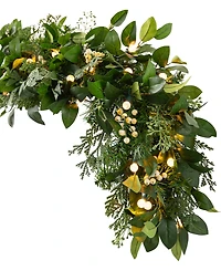 Balsam Hill 10 ft Outdoor Berry Cypress Pre-Lit Garland