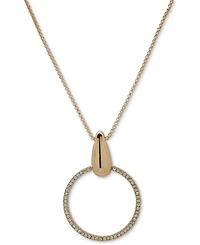 Dkny Pave Ring 40" Pendant Necklace