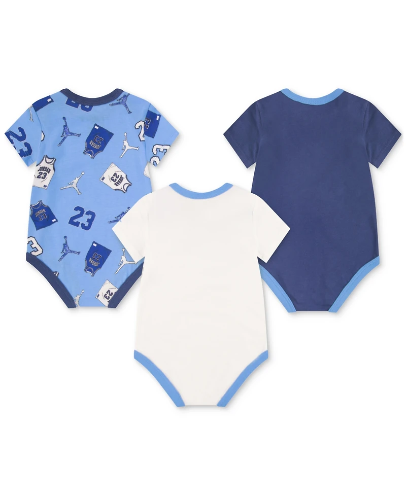 Jordan Baby 3-Pack Short-Sleeve Jersey Bodysuits
