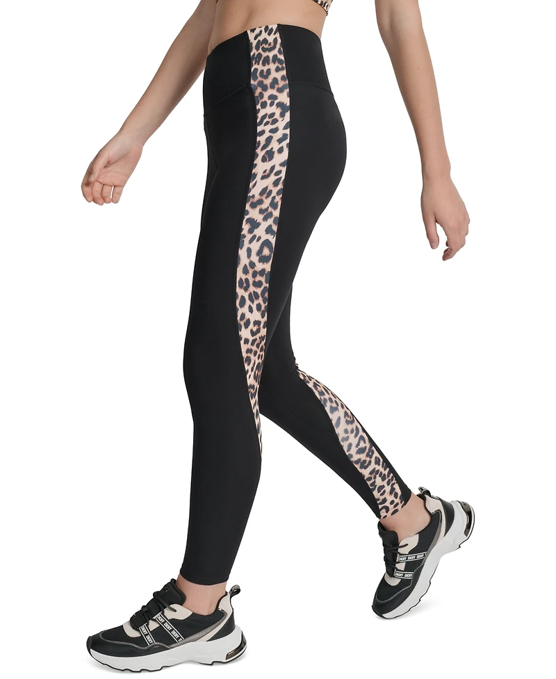 Dkny Women's Color-Block Super High-Waist Compression Leggings