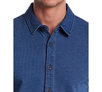 Weatherproof Vintage Men's Long Sleeve Indigo Button-Front Shirt