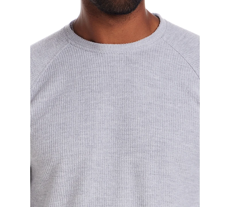 Weatherproof Vintage Men's Long Raglan Sleeve Ribbed Crewneck T-Shirt