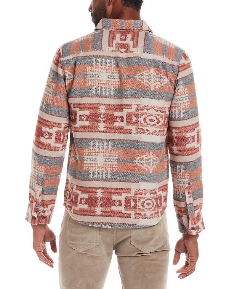Weatherproof Vintage Men's Southwest Pattern Long Sleeve Button-Front Shirt Jacket
