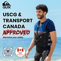 Quiksilver Men's Everyday Life Jacket, Uscg Approved Evoprene Pfd