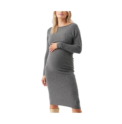 Ripe Maternity Maternity Ripe Tobie Off Shoulder Knit Dress