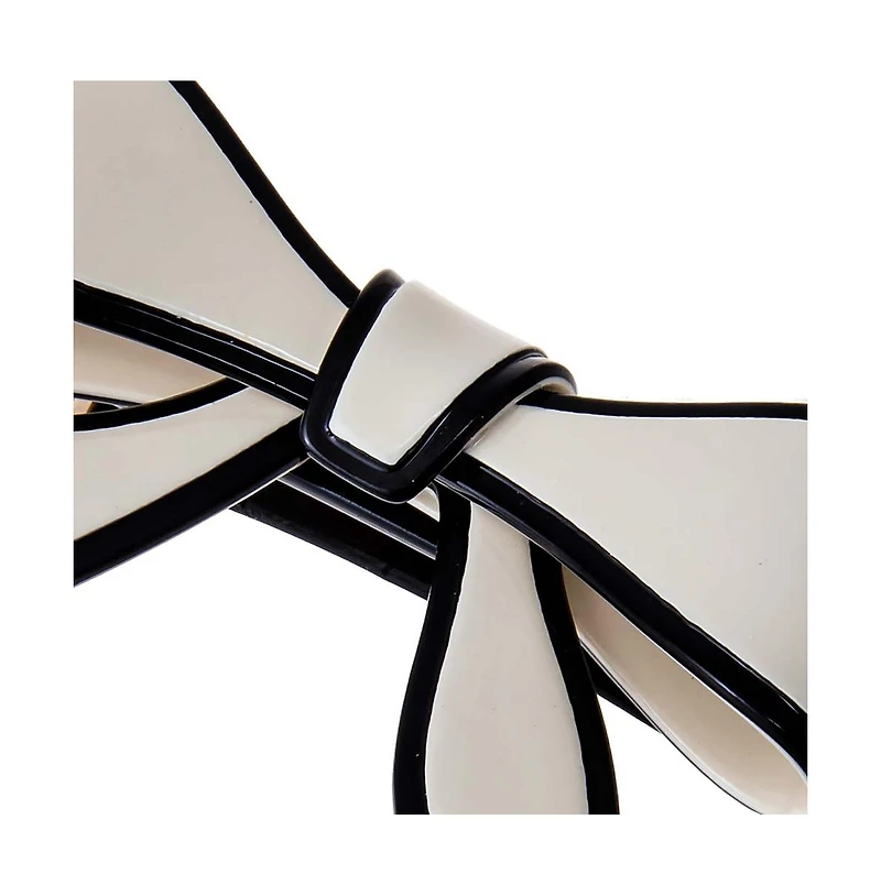 Two Tone Bow Tie Hair Barrette By Adina Eden