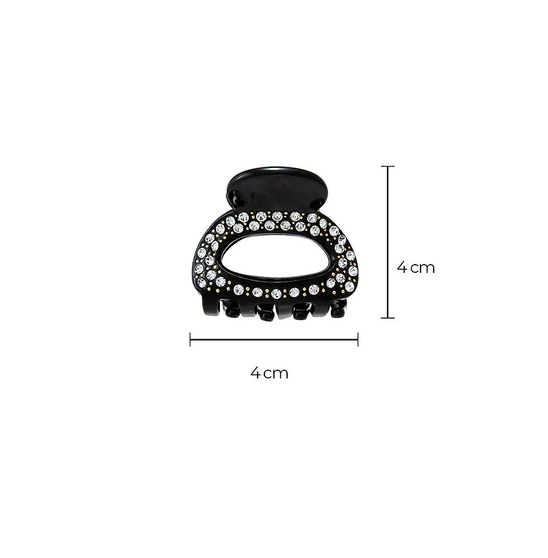 Rhinestone Cutout Small Hair Claw Clip By Adina Eden