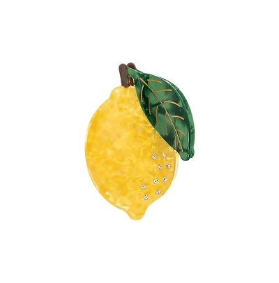 Rhinestone Accented Lemon Claw Clip By Adina Eden