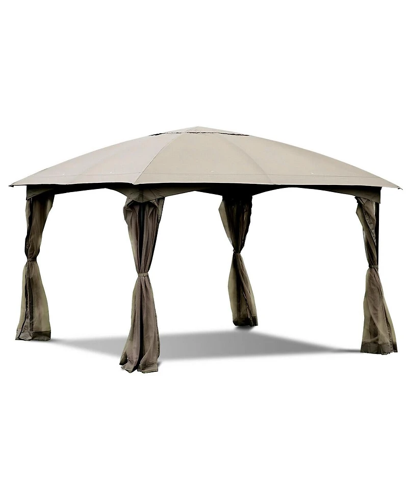 Gymax 11.5FT Patio Gazebo Canopy Tent Wedding Party Shelter Awning Mosquito Netting