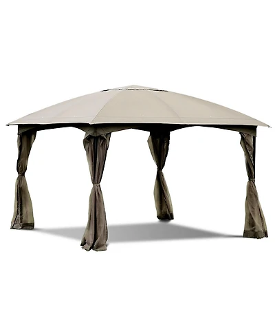 Gymax 11.5FT Patio Gazebo Canopy Tent Wedding Party Shelter Awning Mosquito Netting