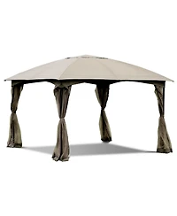 Gymax 11.5FT Patio Gazebo Canopy Tent Wedding Party Shelter Awning Mosquito Netting