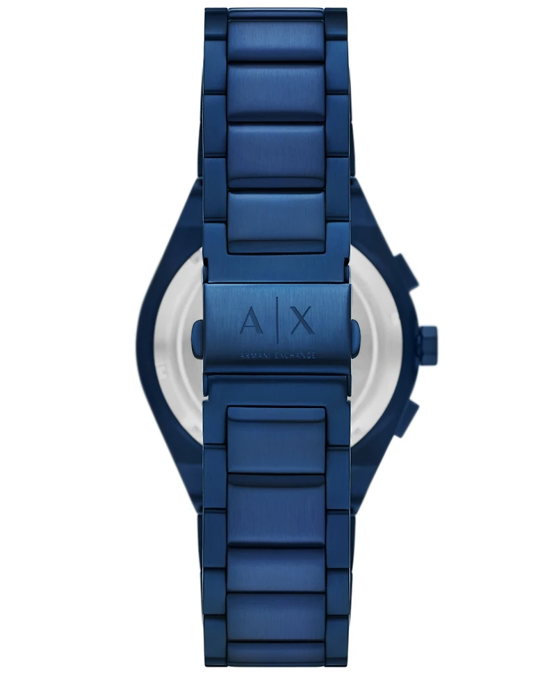 A|X Armani Exchange Men's Sync Quartz Chronograph Blue Stainless Steel Watch, 42mm