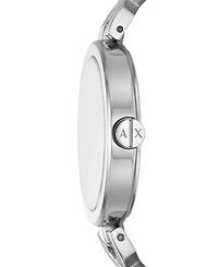 A|X Armani Exchange Women's Quartz Two-Hand Silver Stainless Steel Watch, 32mm