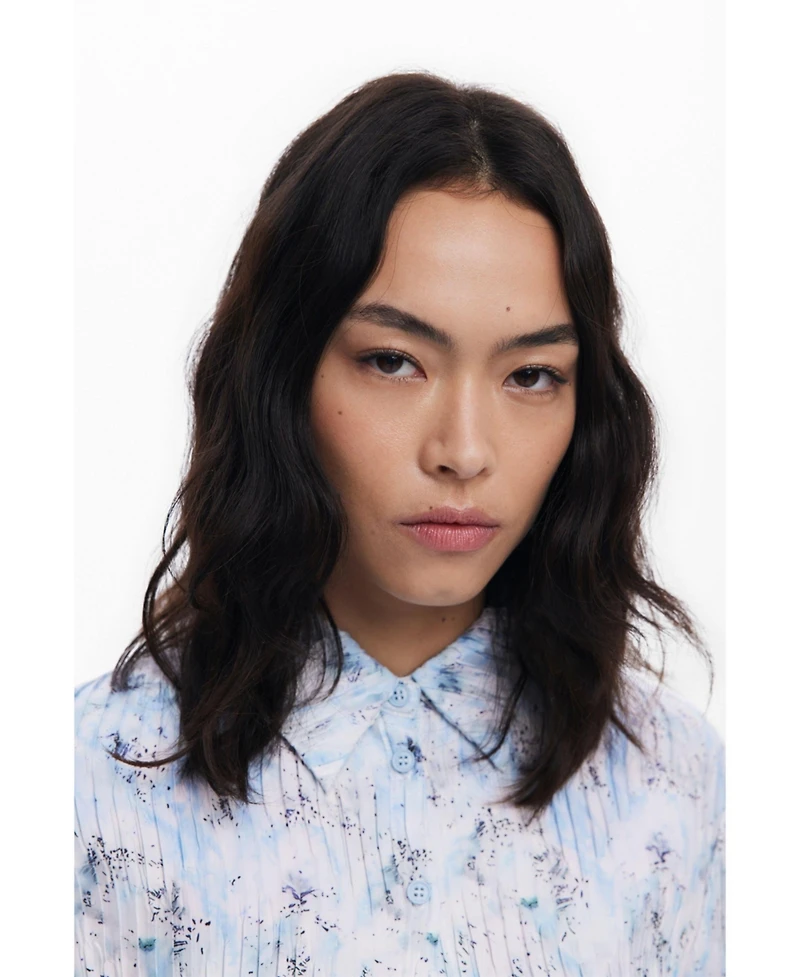 Desigual Women's Pleated stretch shirt