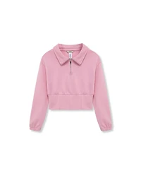 H by Habitual Big Girls Half Zip French Terry Sweatshirt