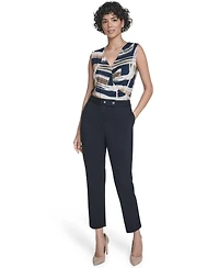 Calvin Klein Women's Straight-Leg Ponte Ankle Pants